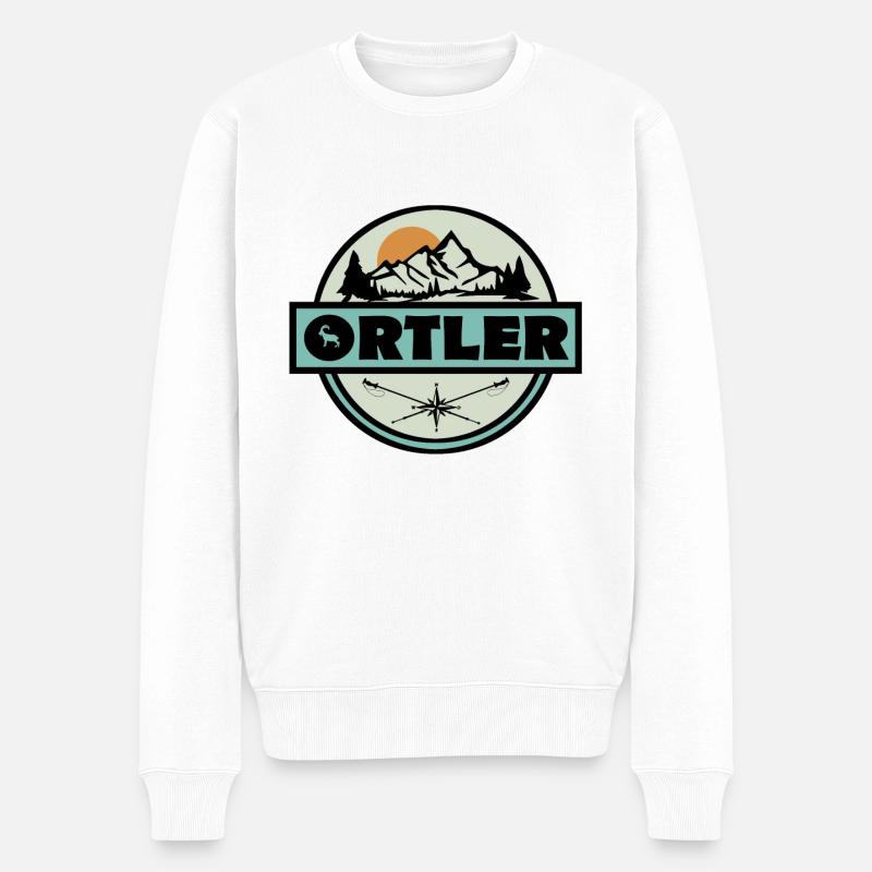 Ortler - Männer Premium Bio Pullover - Weiß