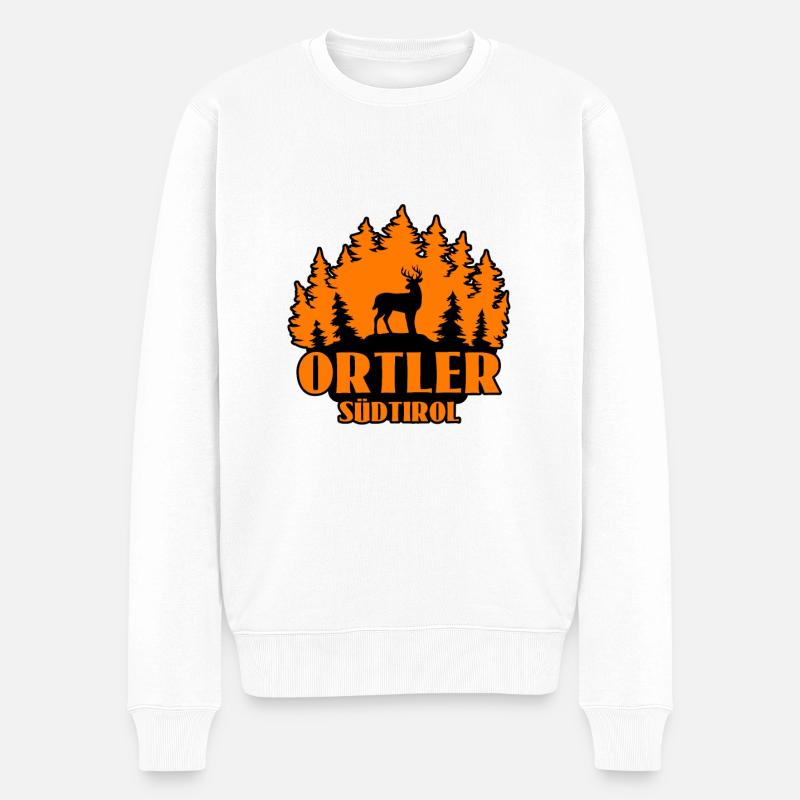 Ortler - Männer Premium Bio Pullover - Weiß