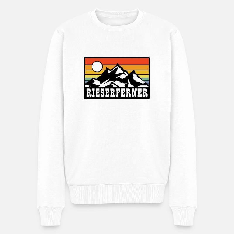 Rieserferner - Männer Premium Bio Pullover - Weiß