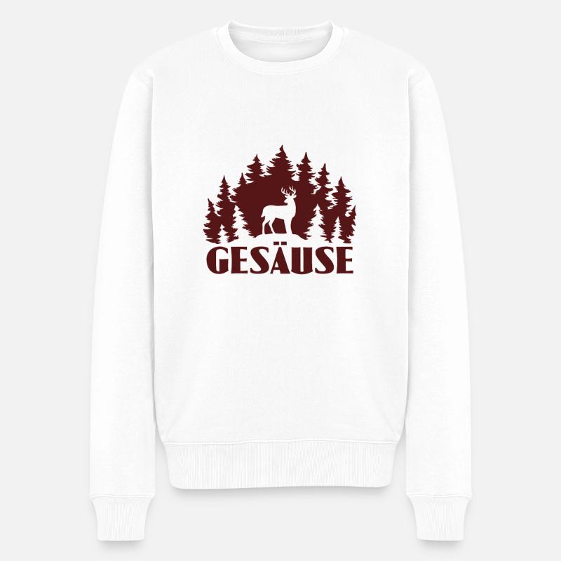 Gesäuse - Männer Premium Bio Pullover - Weiß