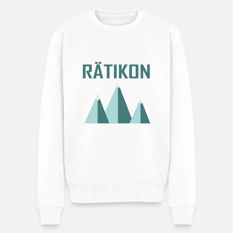 Minimal Rätikon - Männer Premium Bio Pullover - Weiß