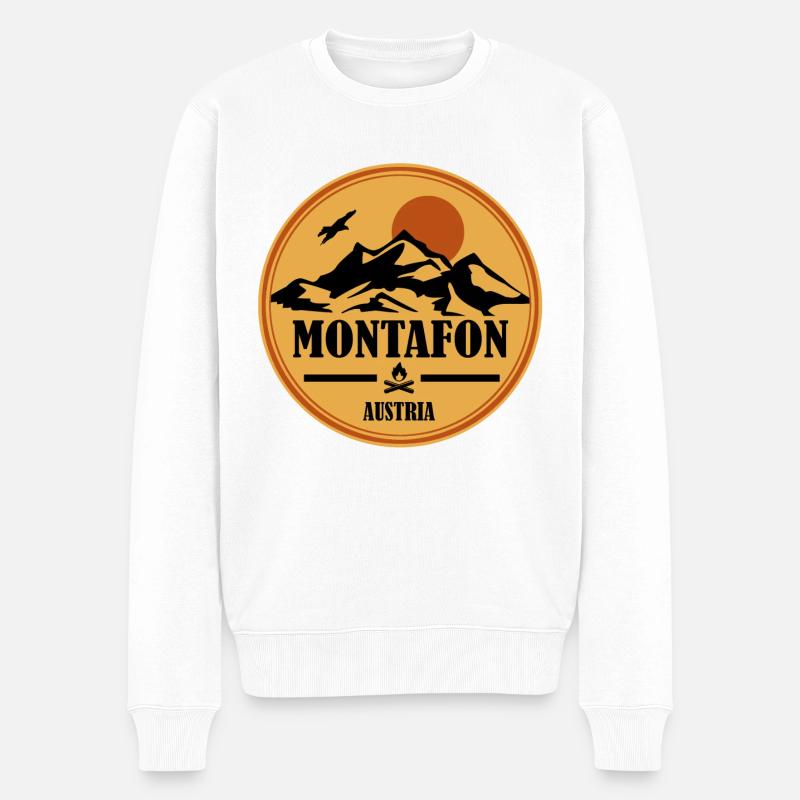 Montafon - Männer Premium Bio Pullover - Weiß
