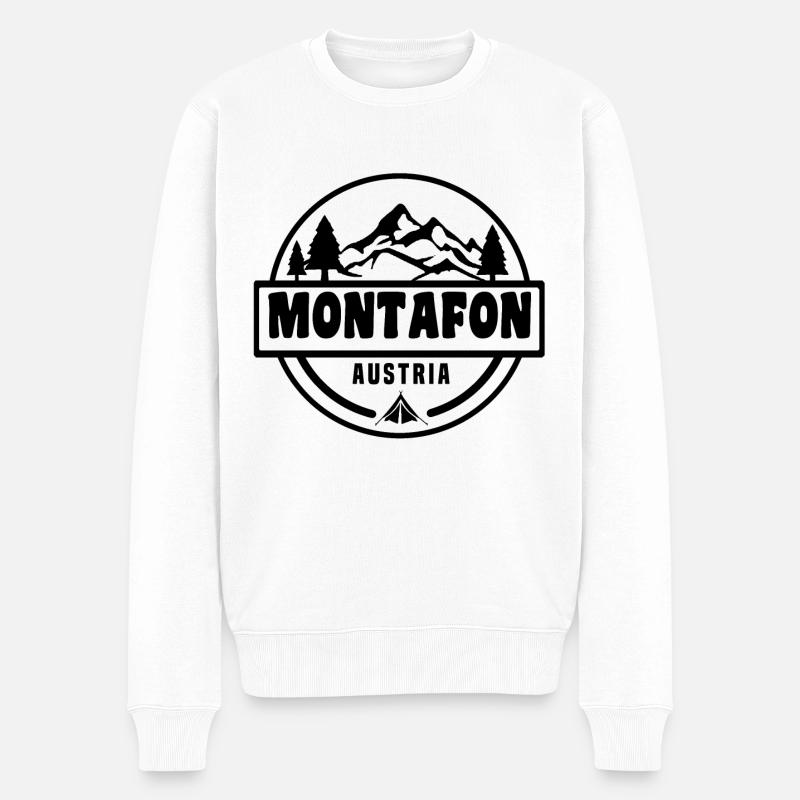 Montafon - Männer Premium Bio Pullover - Weiß
