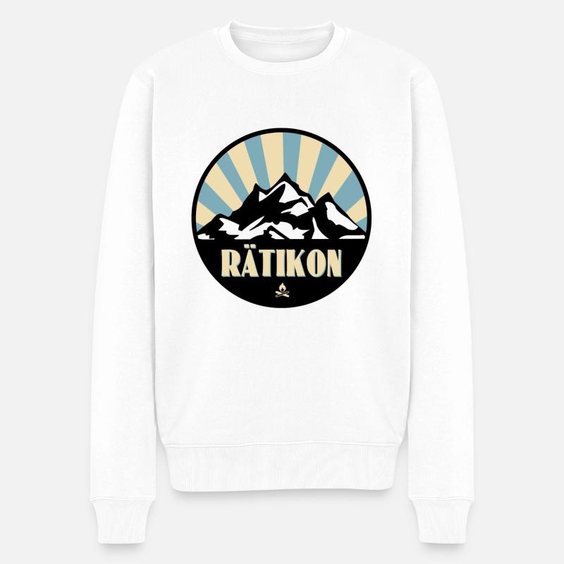 Rätikon - Männer Premium Bio Pullover - Weiß