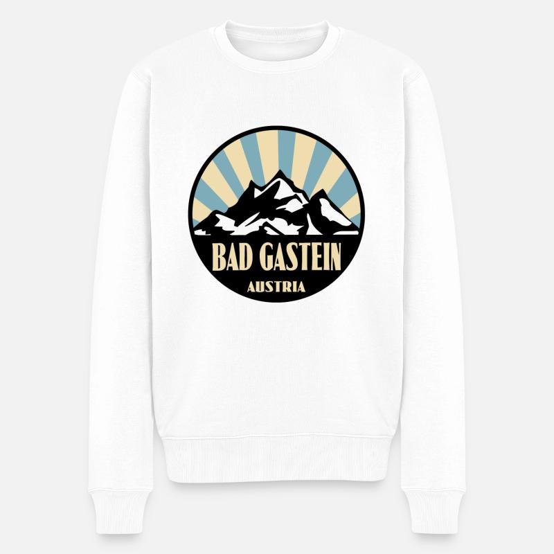 Bad Gastein - Männer Premium Bio Pullover - Weiß