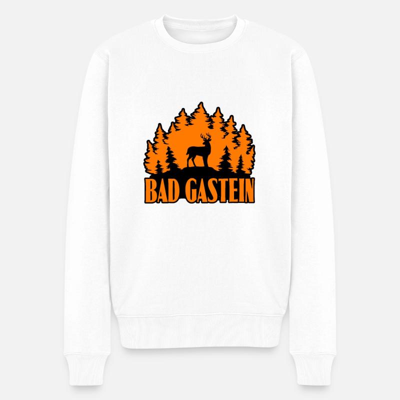 Bad Gastein - Männer Premium Bio Pullover - Weiß