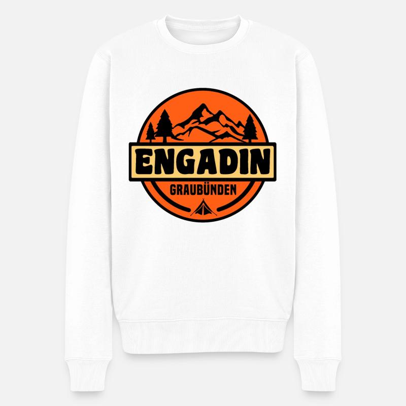 Engadin - Männer Premium Bio Pullover - Weiß