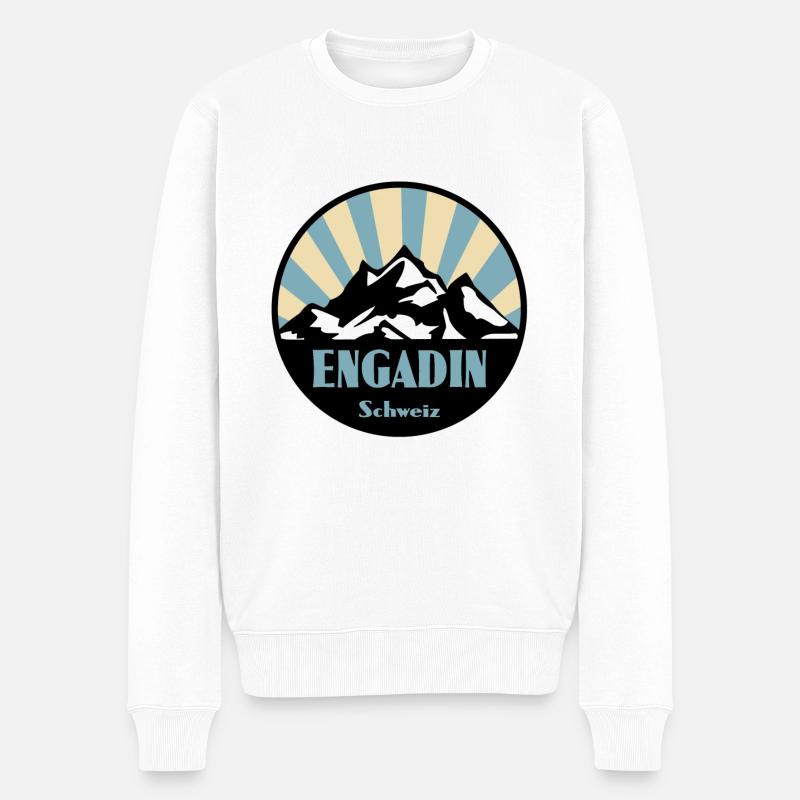 Engadin - Männer Premium Bio Pullover - Weiß