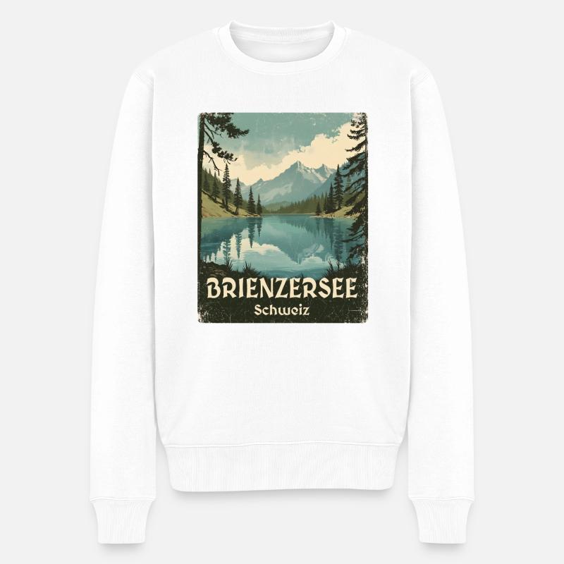 Brienzersee - Männer Premium Bio Pullover - Weiß