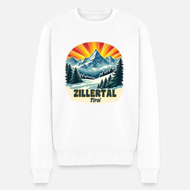Vallée de Zillertal - Pull Premium bio Homme - blanc