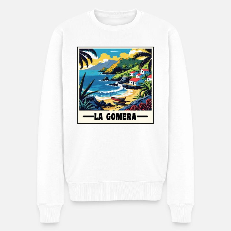 La Gomera - Männer Premium Bio Pullover - Weiß