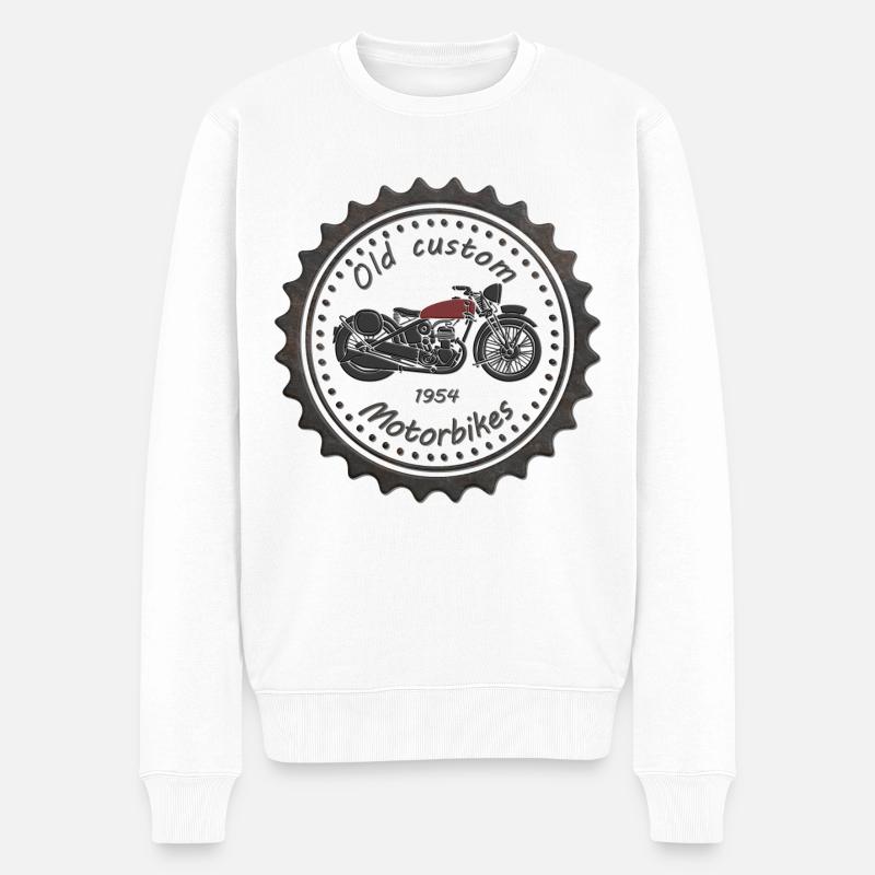 vaneemo® / Old custom motorbikes - Men's Premium Organic Jumper - white