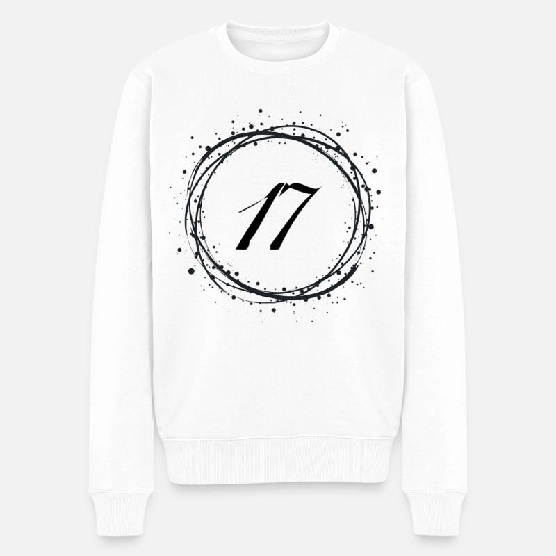 17 - Männer Premium Bio Pullover - Weiß
