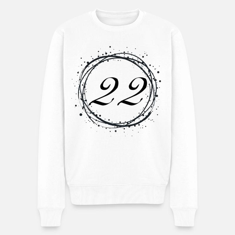 22 - Männer Premium Bio Pullover - Weiß