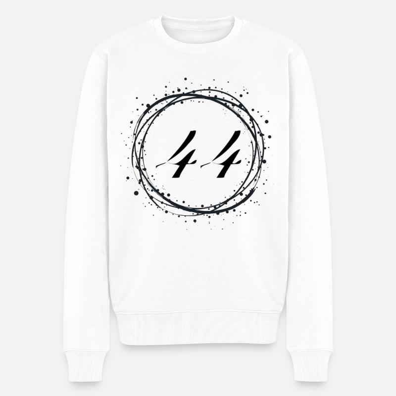 44 - Männer Premium Bio Pullover - Weiß