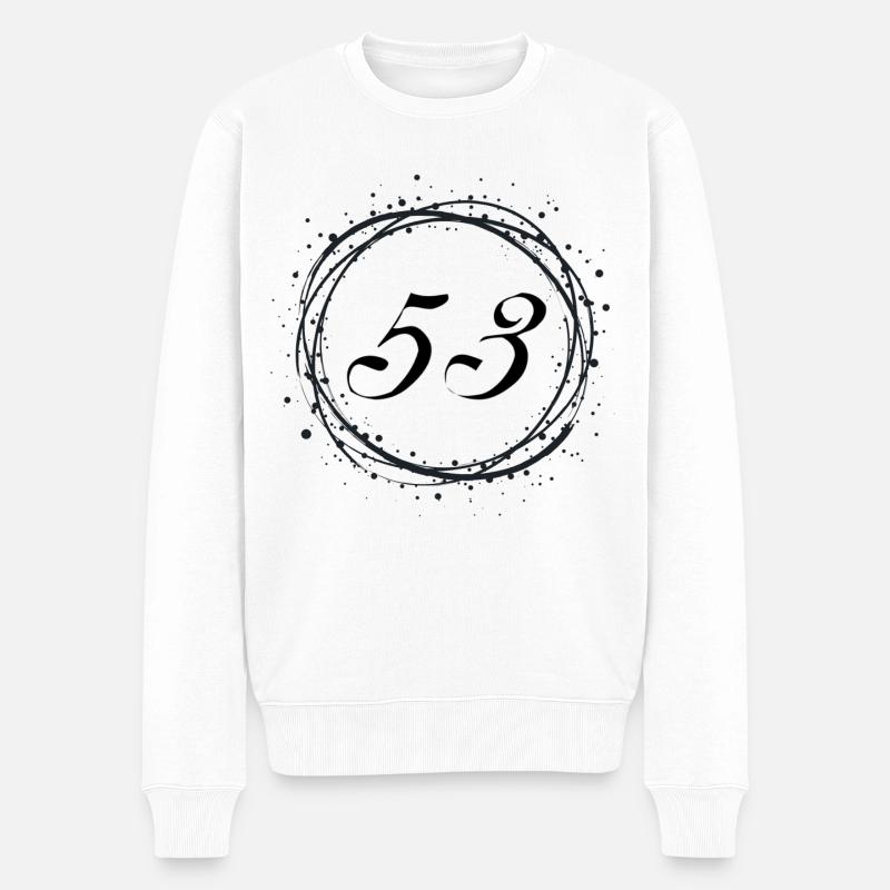 53 - Männer Premium Bio Pullover - Weiß