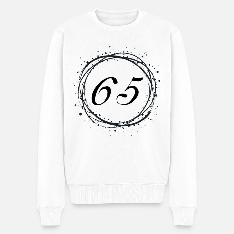 65 - Männer Premium Bio Pullover - Weiß