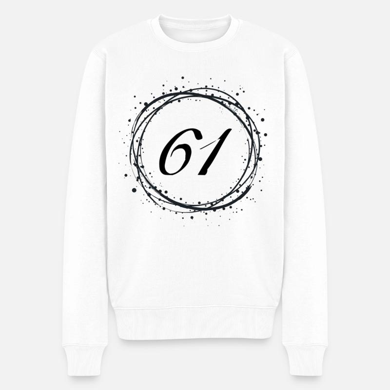 61 - Männer Premium Bio Pullover - Weiß