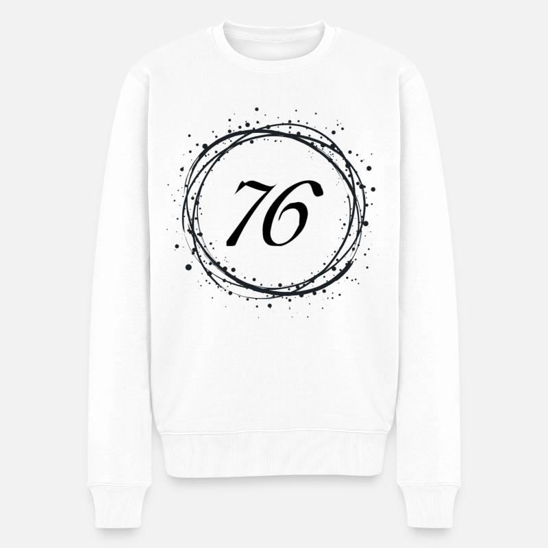 76 - Männer Premium Bio Pullover - Weiß