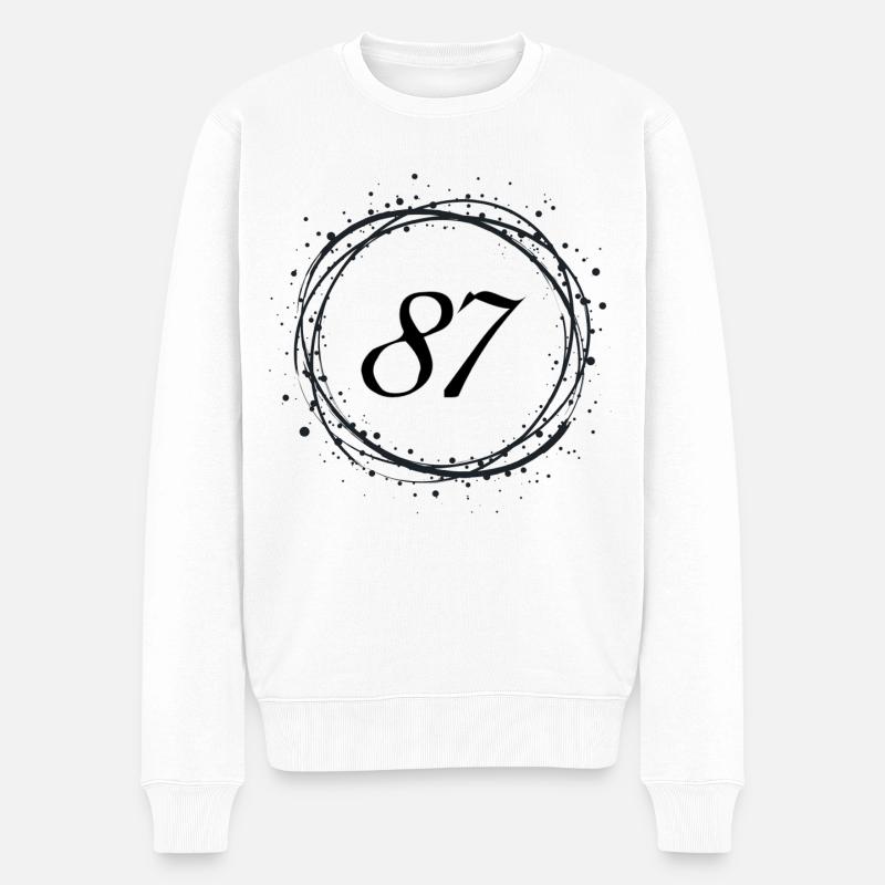 87 - Männer Premium Bio Pullover - Weiß