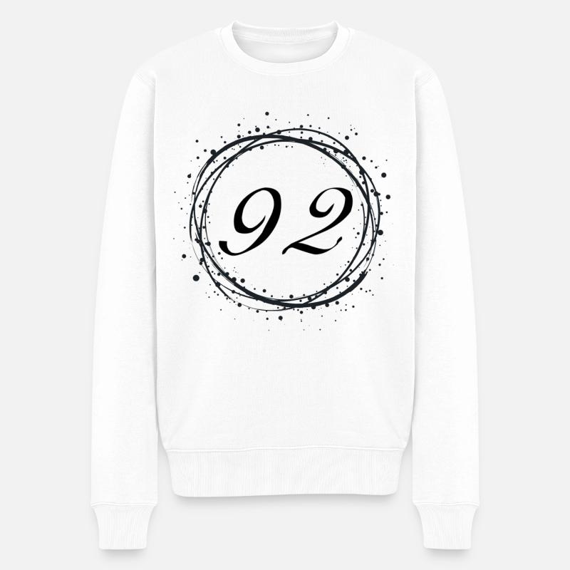 92 - Männer Premium Bio Pullover - Weiß