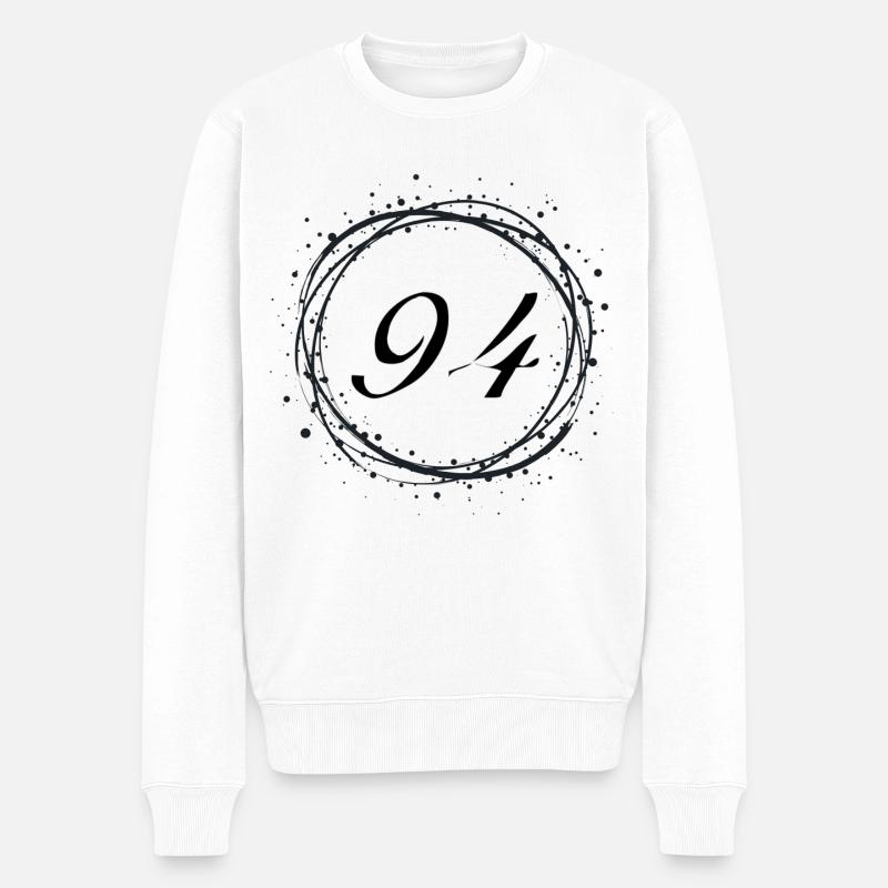 94 - Männer Premium Bio Pullover - Weiß