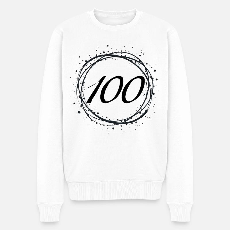 100 - Männer Premium Bio Pullover - Weiß