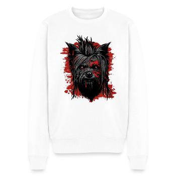 Horreur Yorkshire Terrier - Pull Premium bio Homme - blanc - Devant - Thijin (182cm)