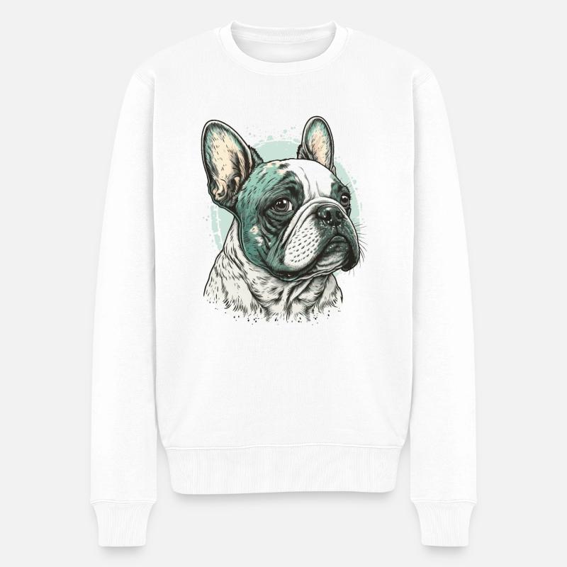 Bouledogue français - Pull Premium bio Homme - blanc