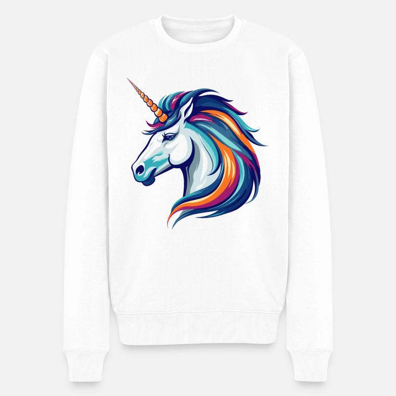 Licorne - Pull Premium bio Homme - blanc