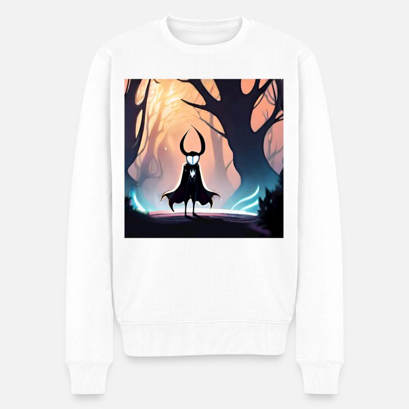 Pfade der Magie: Der mysteriöse Wanderer - Männer Premium Bio Pullover - Weiß