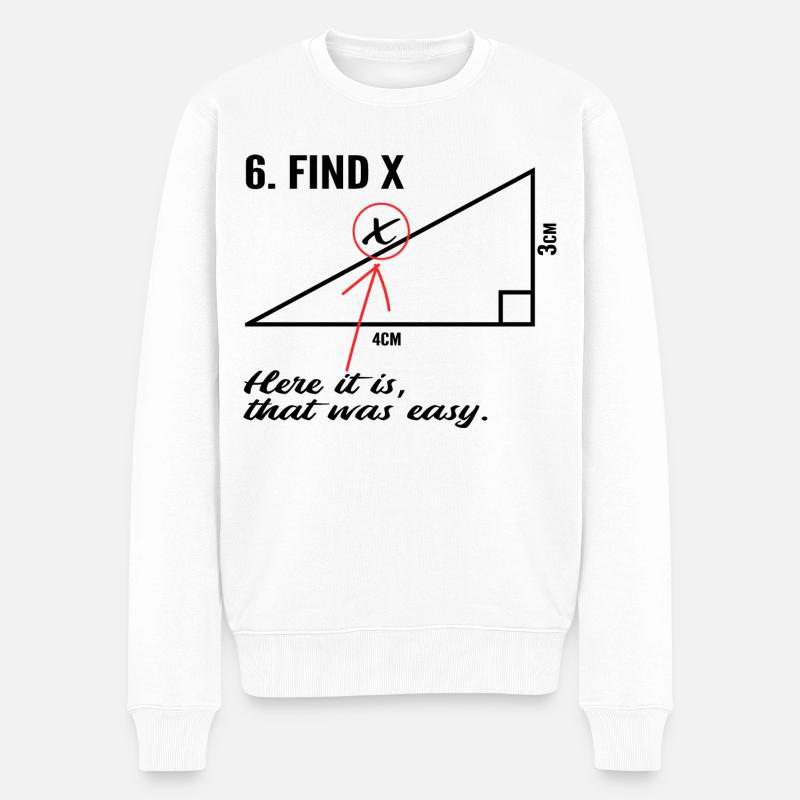 Suchen x - Männer Premium Bio Pullover - Weiß