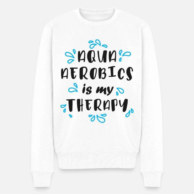 L’aquagym est ma thérapie - Pull Premium bio Homme - blanc