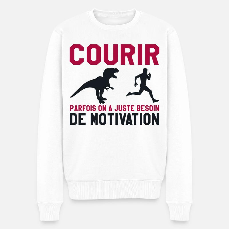 courir - Pull Premium bio Homme - blanc