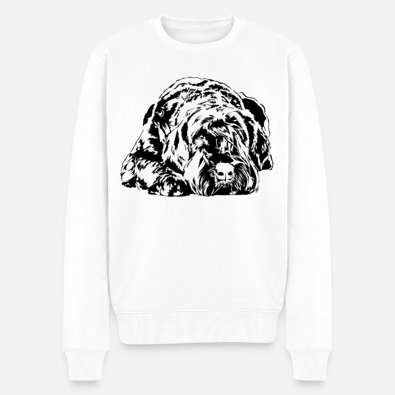 RIESENSCHNAUZER Hund IGP Wilsigns Hunde - Männer Premium Bio Pullover - Weiß
