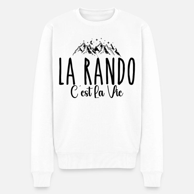 La rando c'est la vie. Humour passion randonnée - Pull Premium bio Homme - blanc