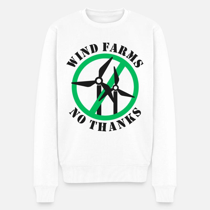 Windparks Nein Danke - Männer Premium Bio Pullover - Weiß