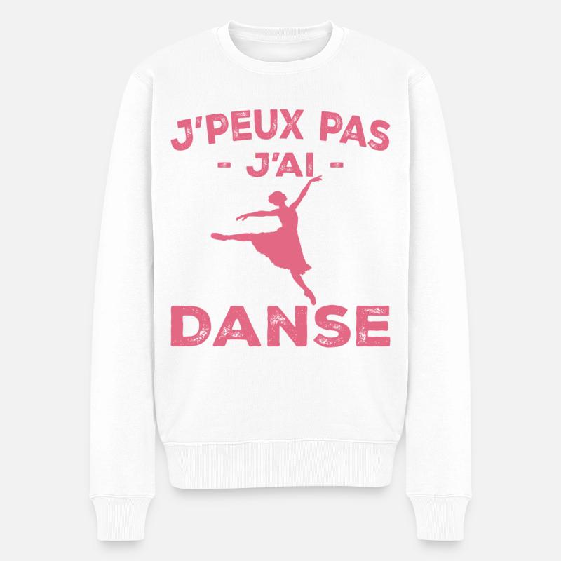 I Can't I Dance - Geschenk für Frauen - Männer Premium Bio Pullover - Weiß