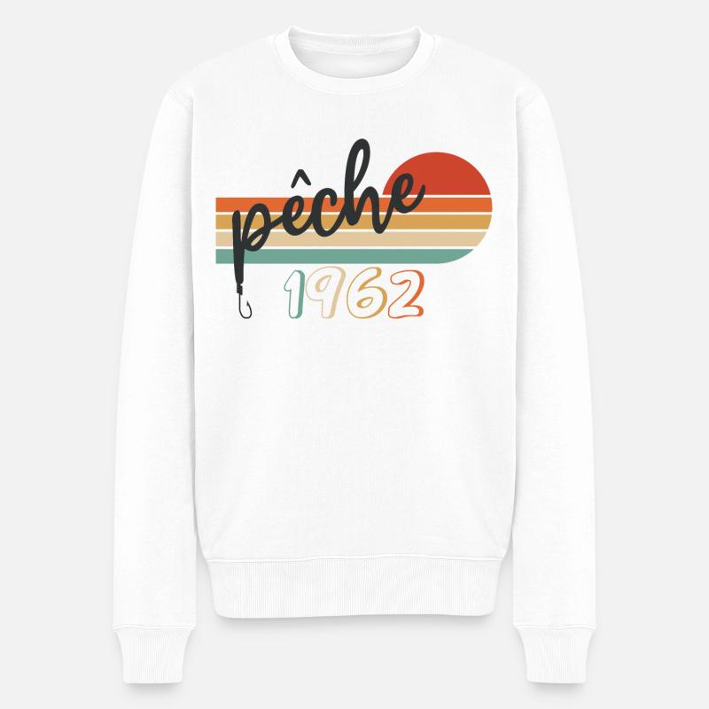 pêche | la pêche 1962 !! - Pull Premium bio Homme - blanc