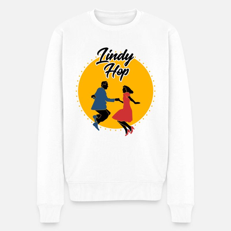 Lindy Hop | Swing | Swing Musik | Geschenkidee - Männer Premium Bio Pullover - Weiß