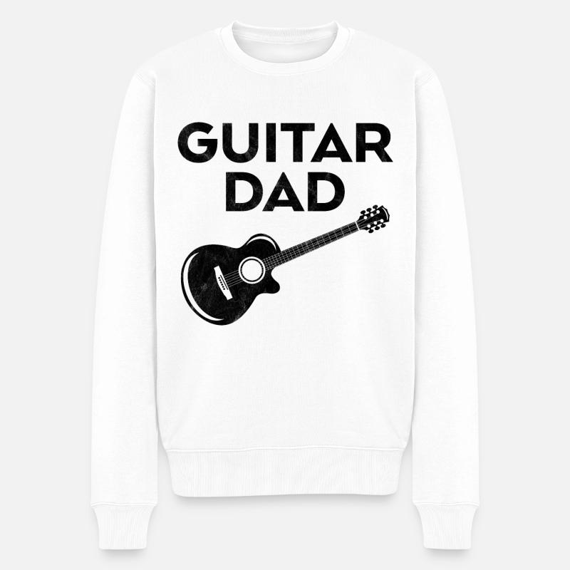 Papa guitare - Pull Premium bio Homme - blanc