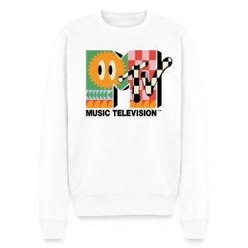 MTV Music Television Logo Coloré Avec Soleil - Pull Premium bio Homme - blanc - Devant - Thijin (182cm)