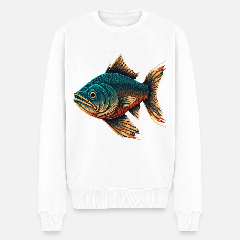 Poisson moche - Pull Premium bio Homme - blanc