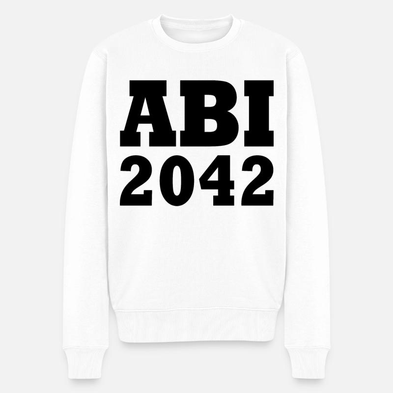 Abi 2042 - Männer Premium Bio Pullover - Weiß