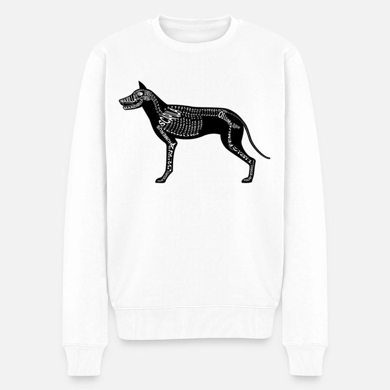 squelette de chien - Pull Premium bio Homme - blanc