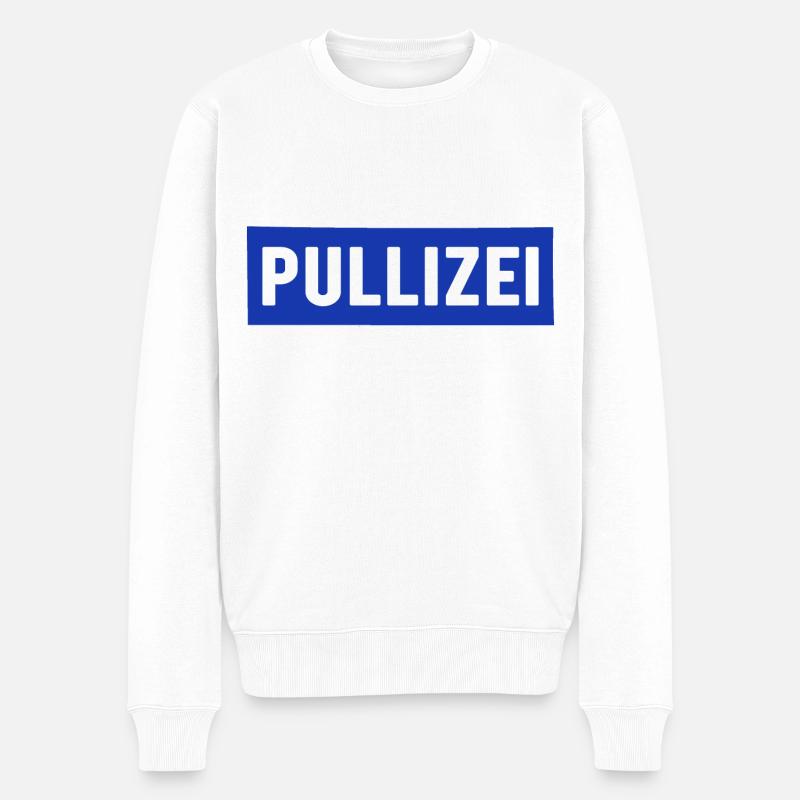 PULLIZEI - Männer Premium Bio Pullover - Weiß