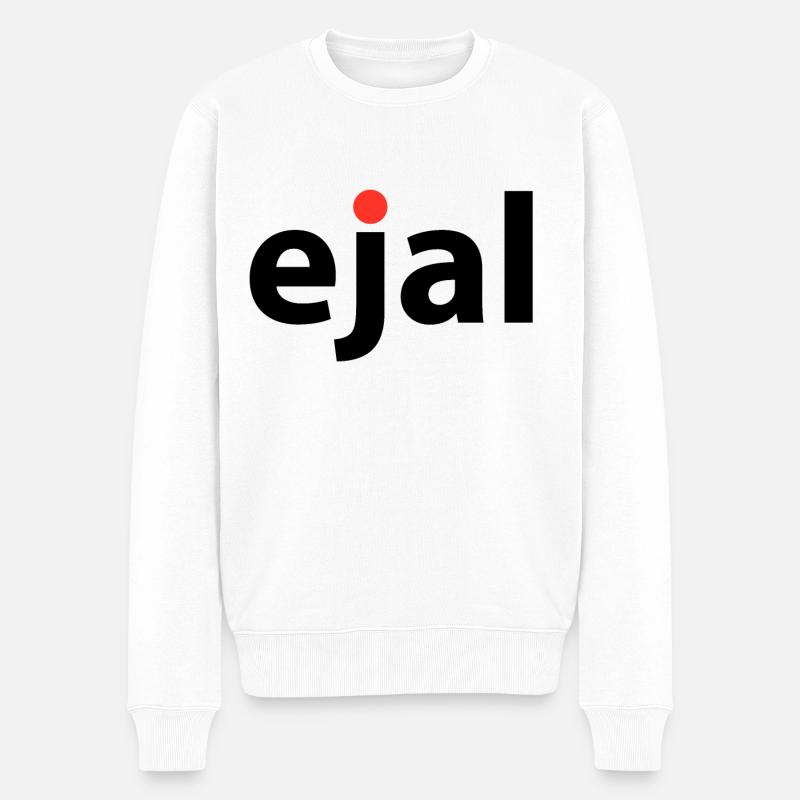 ejal - Männer Premium Bio Pullover - Weiß