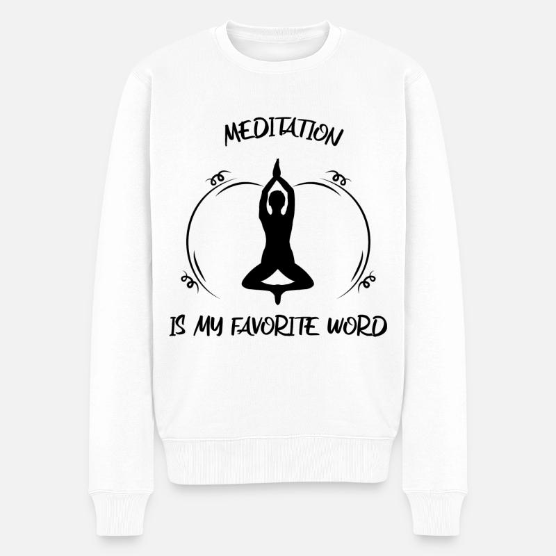 Méditation - Pull Premium bio Homme - blanc