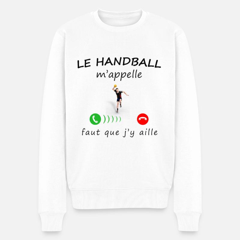 le handball m'appelle - Pull Premium bio Homme - blanc