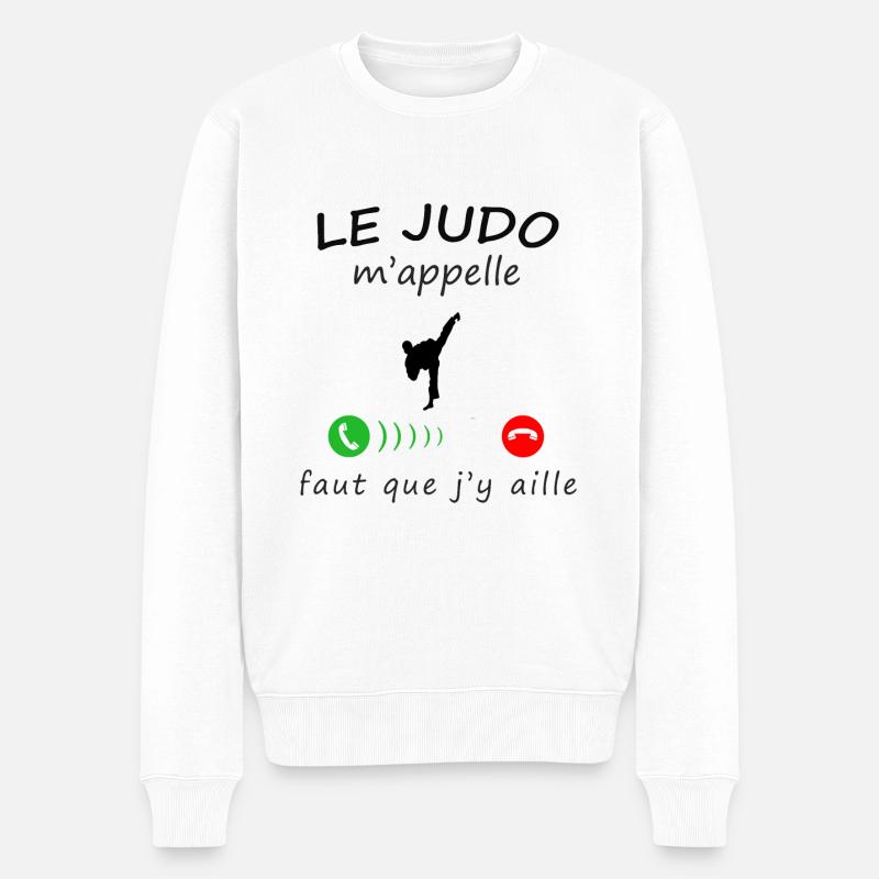 le judo m'appelle - Pull Premium bio Homme - blanc